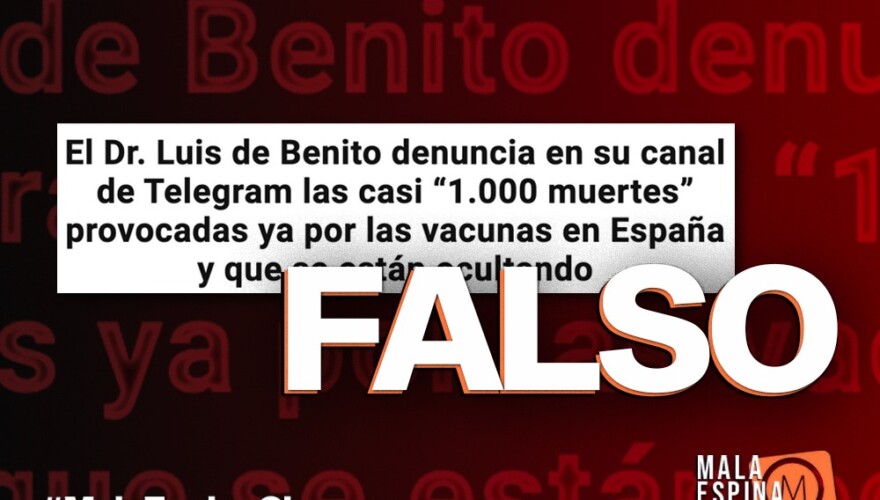La noticia falsa que afirma que en España ha habido 1.000 muertes provocadas por la vacuna contra la COVID-19