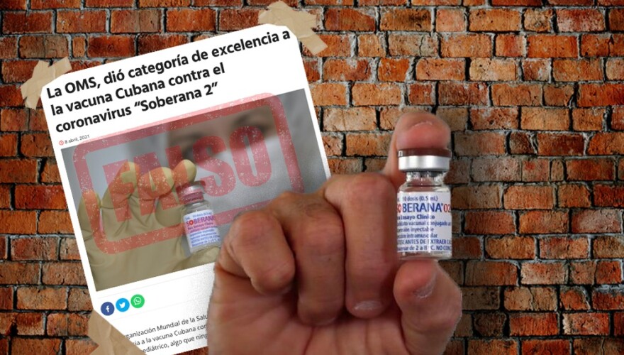 OMS dio categoría de excelencia a la vacuna cubana contra Covid