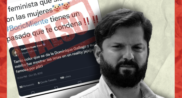 Es falso el tweet de Gabriel Boric sobre Dominique Gallego