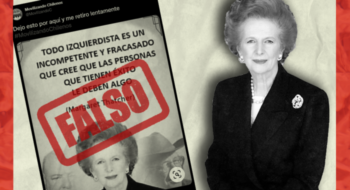 Thatcher no dijo todo izquierdista es un incompetente