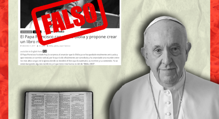 Es falso que el Papa haya propuesto cancelar la Biblia