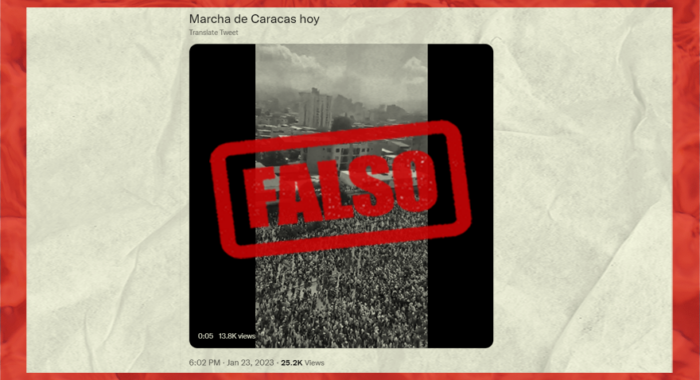 Falso_video marcha en Caracas 23 de enero