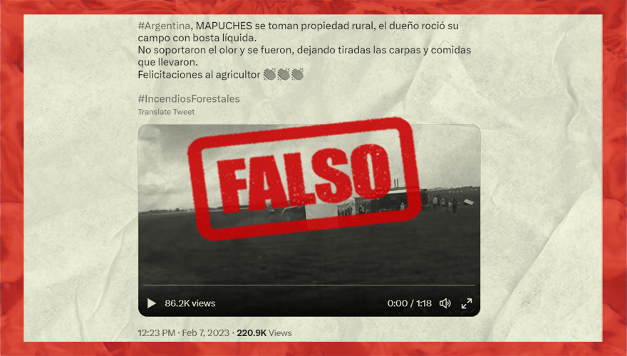 Falso_desalojan a mapuches de un campo en Argentina