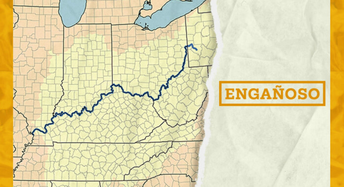 Mapa Ohio agua contaminada