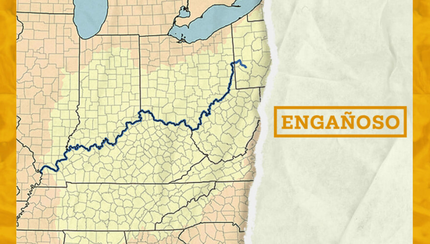 Mapa Ohio agua contaminada