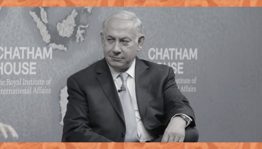 Benjamín Netanyahu en una conferencia en Londres