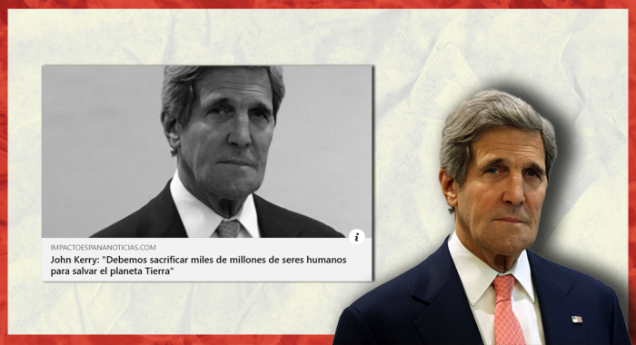 Falso: John Kerry dijo que debemos sacrificar millones de humanos