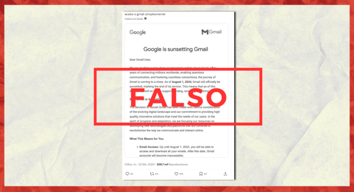 Falso: Google cierra en agosto de 2024
